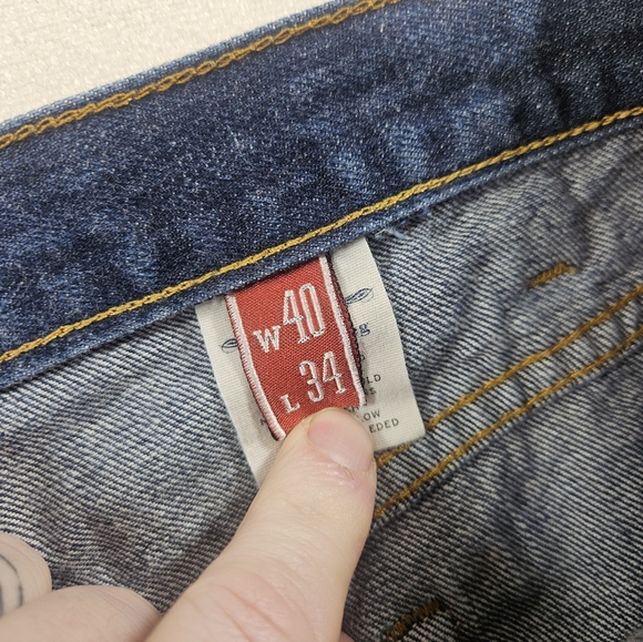 Stetson 1520 Straight Leg Jeans 40x34 Blue Western Denim - Picture 9 of 10